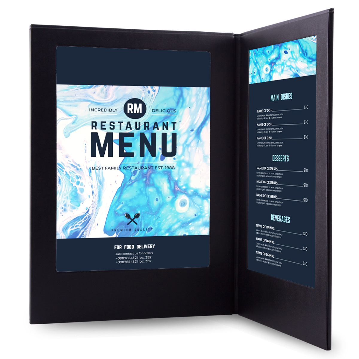 Menu LED tamaño carta