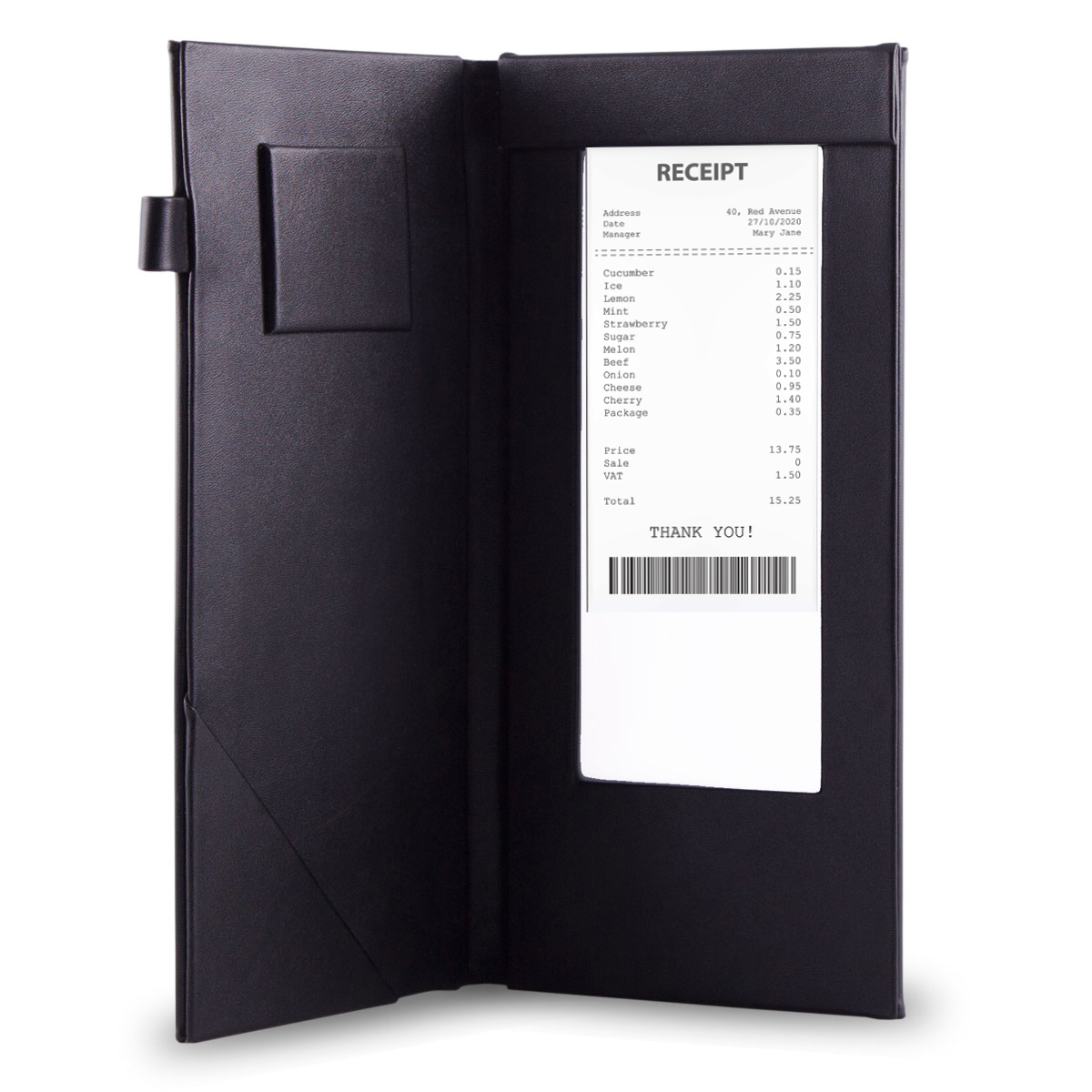 Lighting Menu Check – Carpeta retroiluminada inserto portacuentas